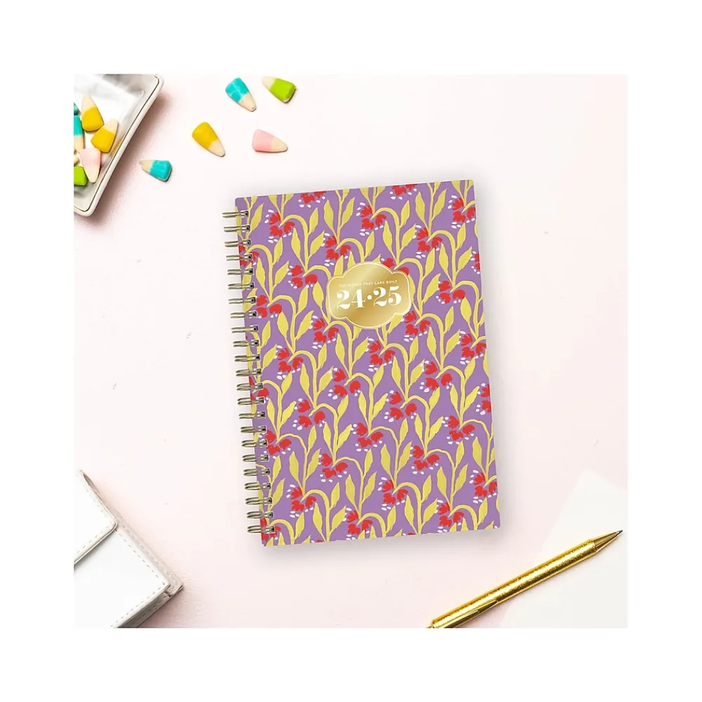 Academic Planners|Blue Sky 2024-2025 The House That Lars Built Lilac Red 5" x 8" Academic Weekly & Monthly Planner, Multicolor (149845)