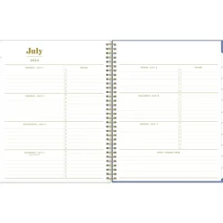 Academic Planners|Blue Sky 2024-2025 The House That Lars Built Blue Stripe 8.5" x 11" Academic Weekly & Monthly Planner, White/Blue (149846)