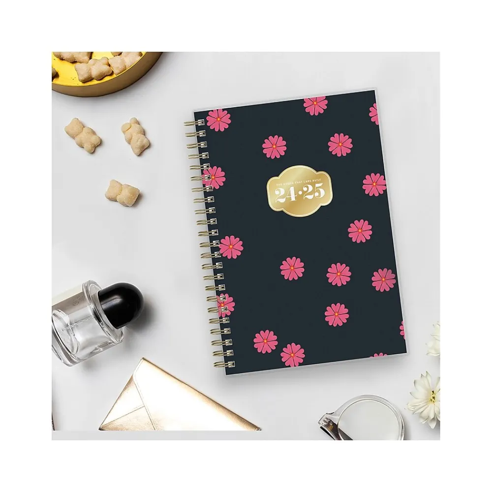 Academic Planners|Blue Sky 2024-2025 The House That Lars Built Primrose Pink 5" x 8" Academic Weekly & Monthly Planner, Plastic Cover
