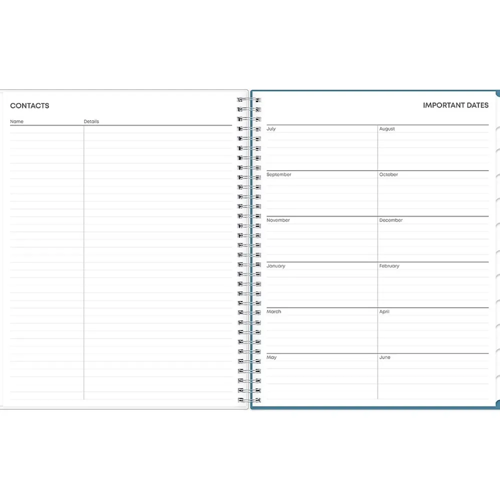 Academic Planners|Blue Sky 2024-2025 Tropics Blue 8.5" x 11" Academic Weekly & Monthly Planner, Plastic Cover, Blue (149859)