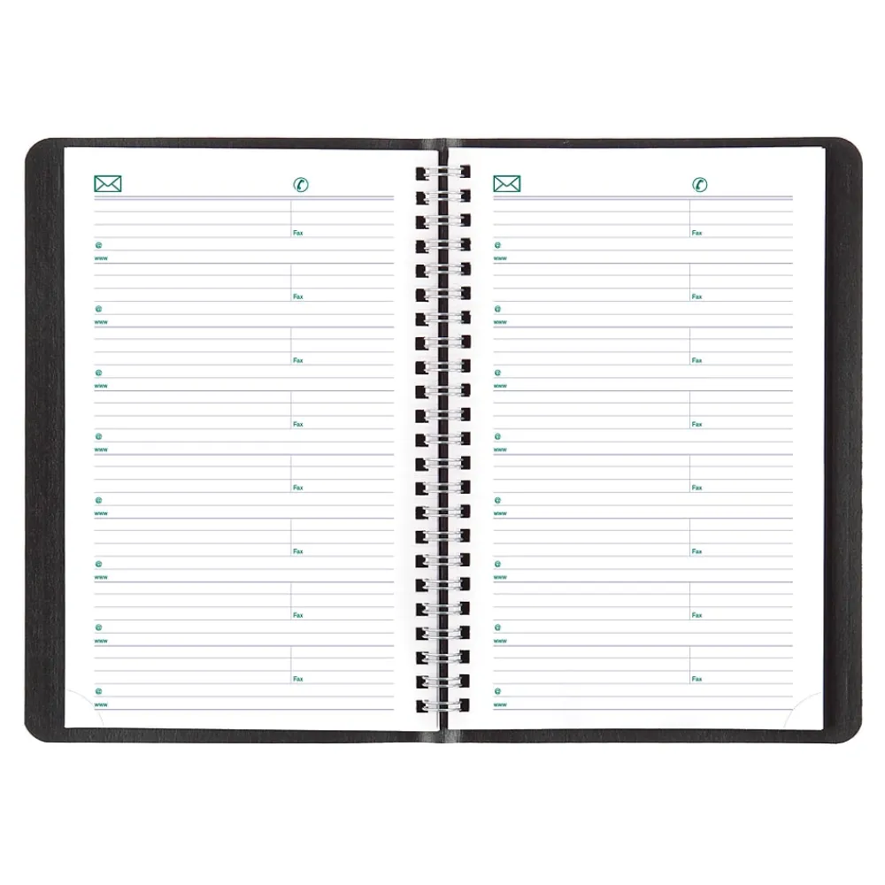 2025 Planners|Blueline 2025 Plan & Link 5" x 8" Weekly Appointment Book, Faux Leather Cover, Black (C5075.81T)