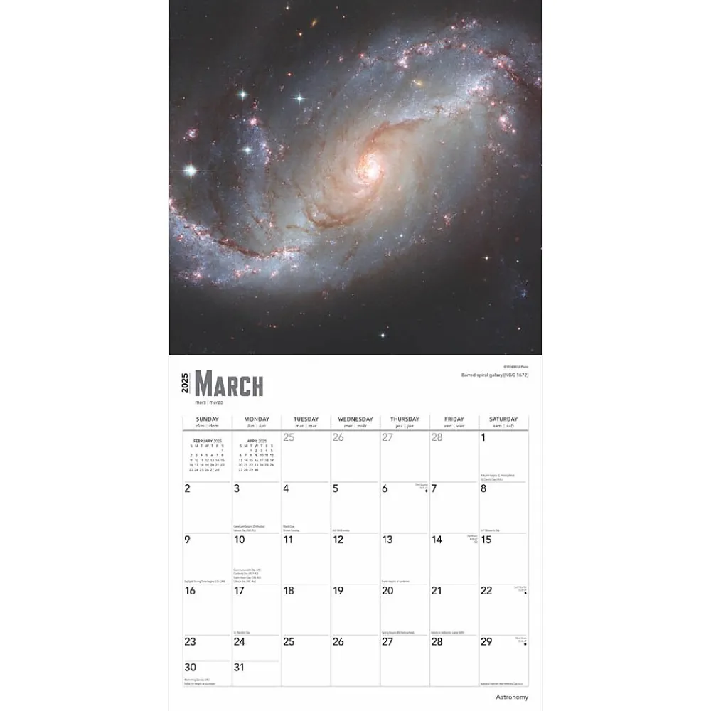 2025 Calendars|BrownTrout 2025 Astronomy 12" x 12" Monthly Wall Calendar (9781975476519)