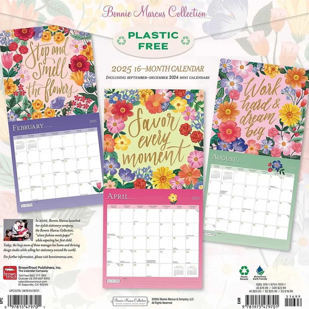 2025 Calendars|BrownTrout 2025 Bonnie Marcus 12" x 12" Monthly Wall Calendar (9781975479701)