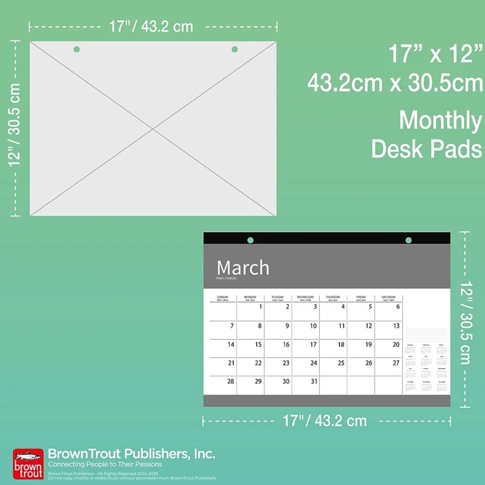 2025 Calendars|BrownTrout 2025 Bonnie Marcus 17" x 12" Monthly Desk Pad Calendar (9781975479428)
