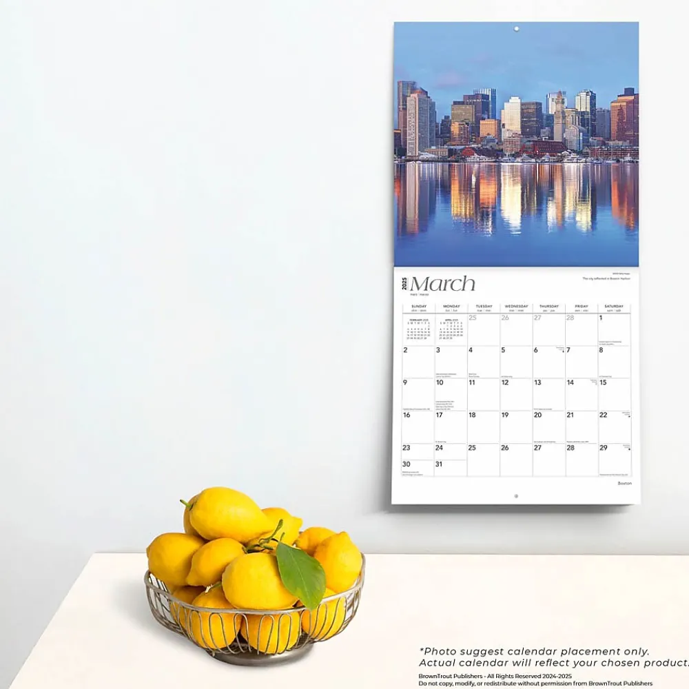 2025 Calendars|BrownTrout 2025 Boston 12" x 12" Monthly Wall Calendar (9781975474515)