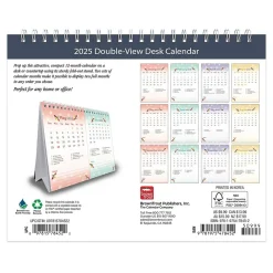 2025 Calendars|BrownTrout 2025 Busy Bees 7.5" x 6" Monthly Double-View Easel Desk Calendar (9781975478452)
