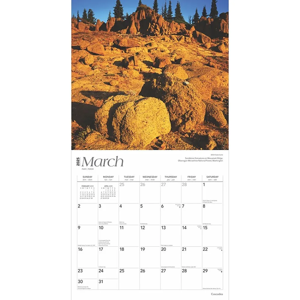 2025 Calendars|BrownTrout 2025 Cascades 12" x 12" Monthly Wall Calendar (9781975474607)