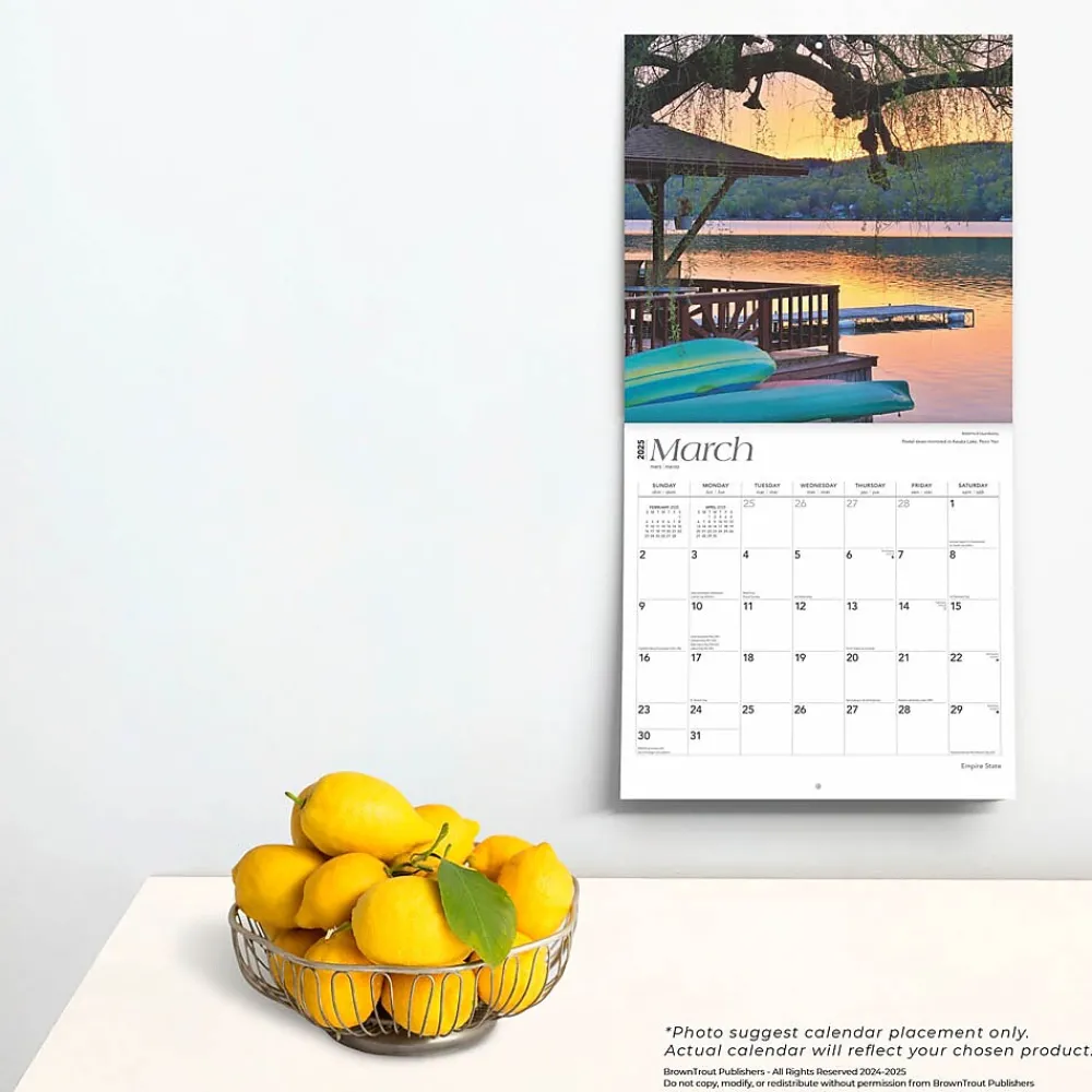 2025 Calendars|BrownTrout 2025 Empire State New York Places 12" x 12" Monthly Wall Calendar (9781975483036)