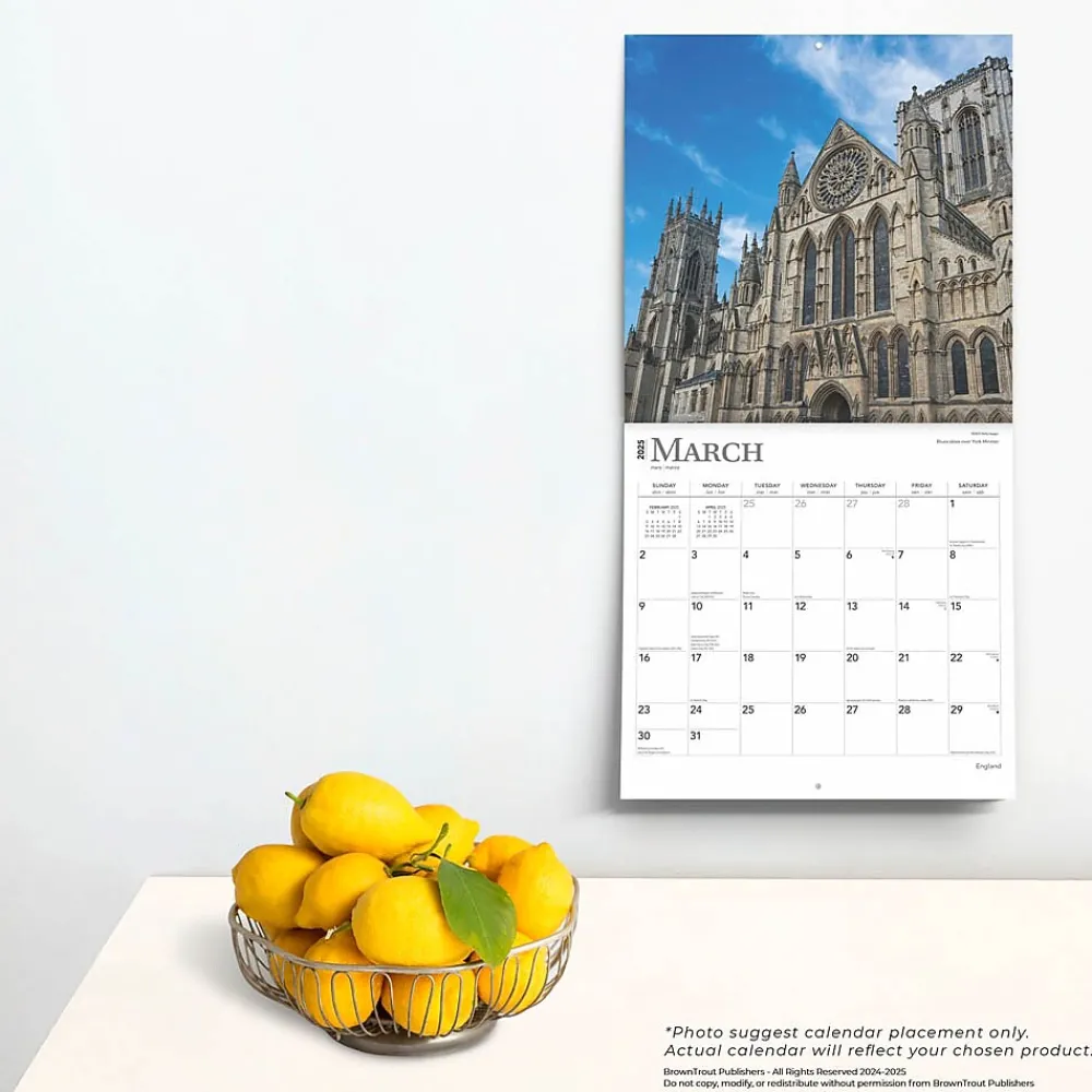 2025 Calendars|BrownTrout 2025 England 12" x 12" Monthly Square Wall Calendar (9781975476953)