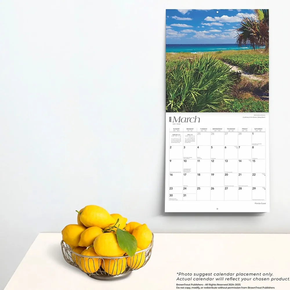 2025 Calendars|BrownTrout 2025 Florida Coast 12" x 12" Monthly Wall Calendar (9781975474799)