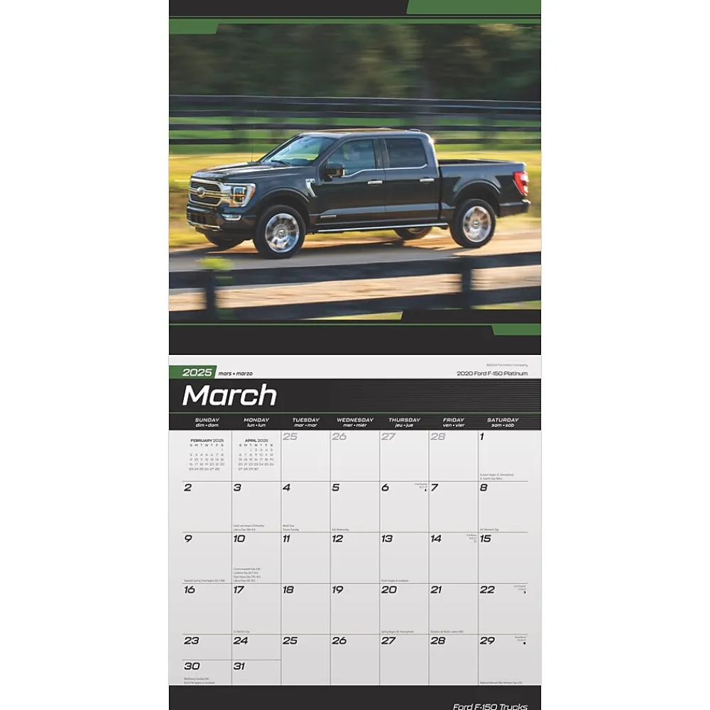 2025 Calendars|BrownTrout 2025 Ford F150 Trucks OFFICIAL 12" x 24" Monthly Square Wall Calendar (9781975479725)