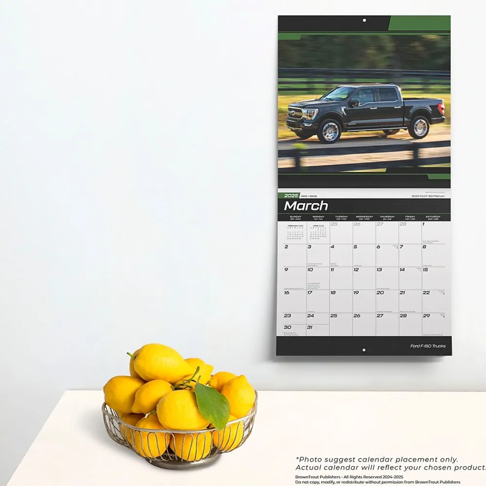 2025 Calendars|BrownTrout 2025 Ford F150 Trucks OFFICIAL 12" x 24" Monthly Square Wall Calendar (9781975479725)