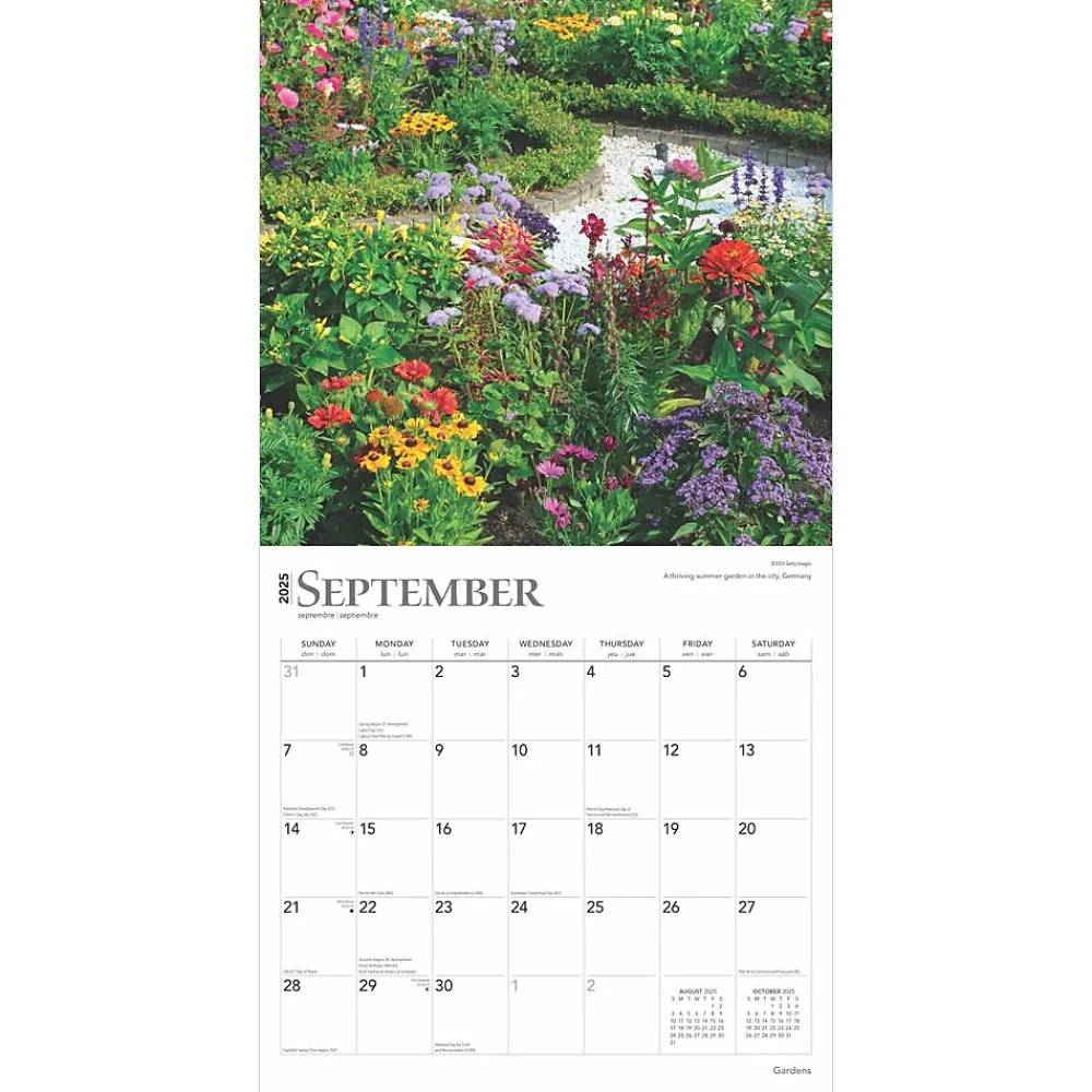 2025 Calendars|BrownTrout 2025 Gardens 12" x 12" Monthly Wall Calendar (9781975474829)
