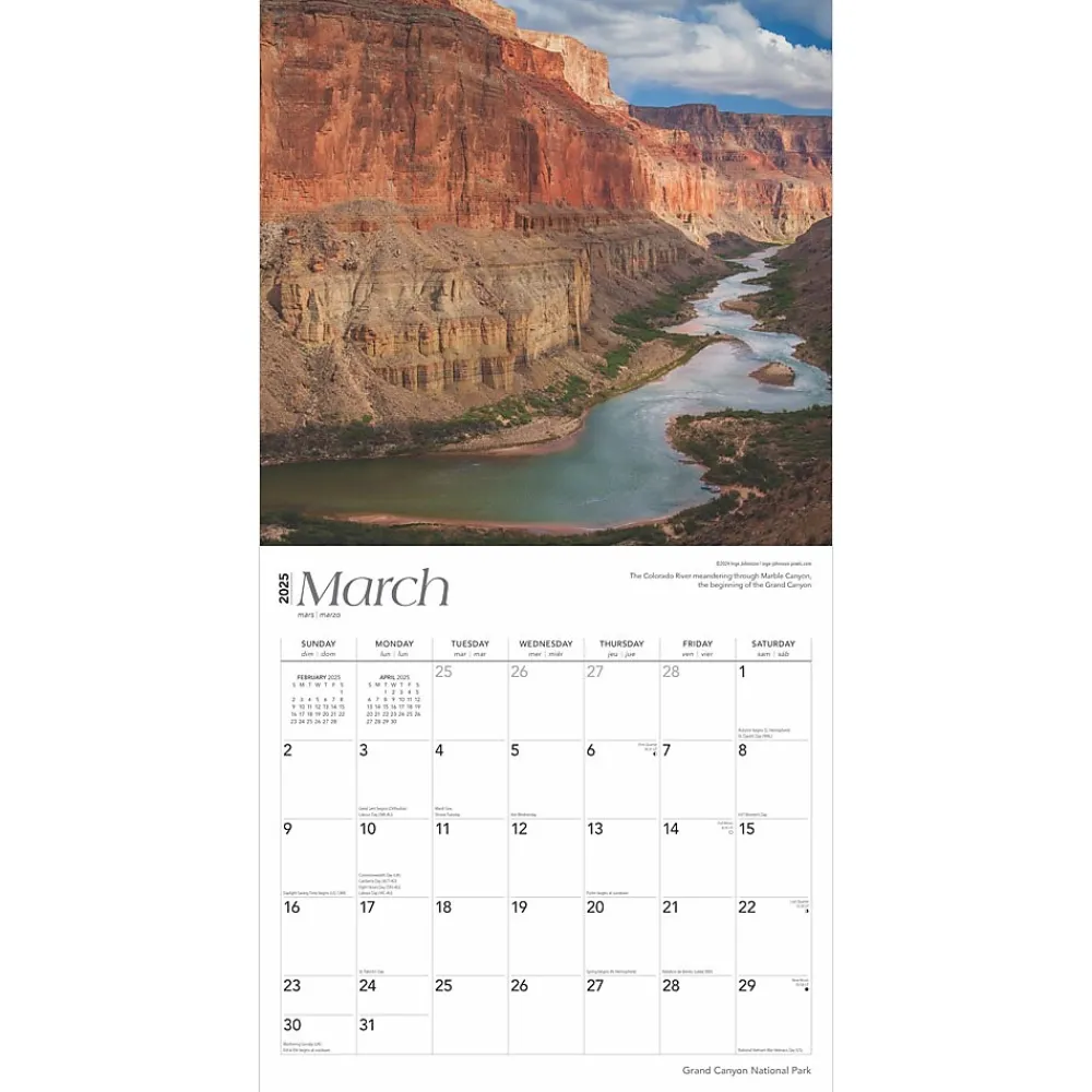 2025 Calendars|BrownTrout 2025 Grand Canyon National Park 12" x 12" Monthly Square Wall Calendar (9781975474850)