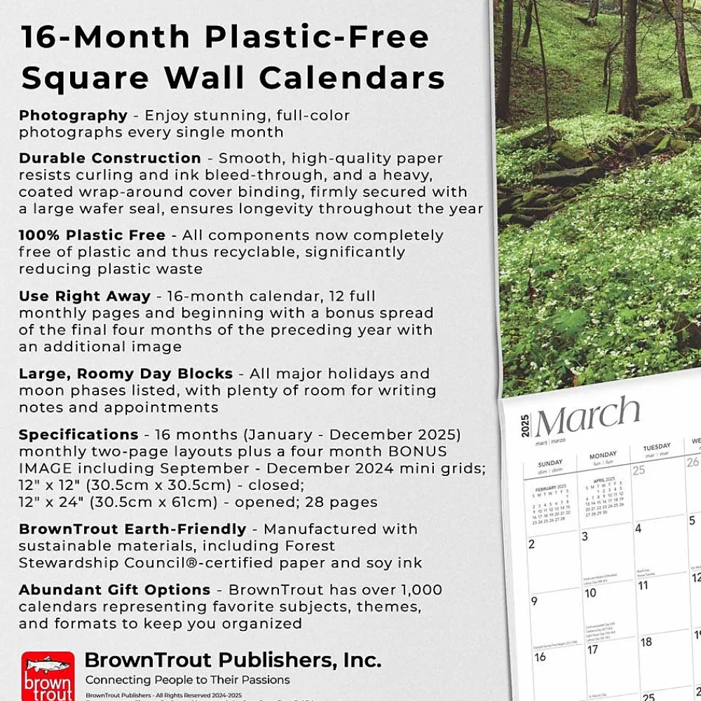 2025 Calendars|BrownTrout 2025 Great Smokies 12" x 12" Monthly Wall Calendar (9781975474881)