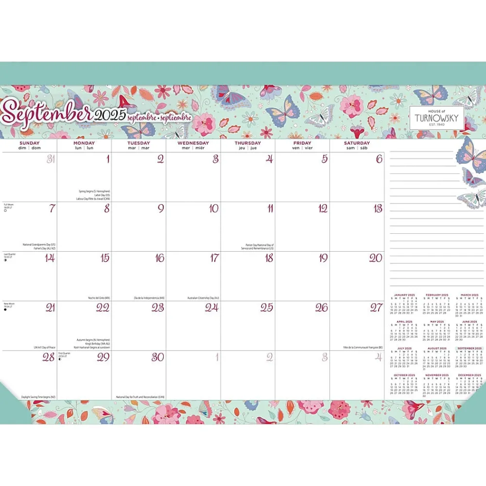2025 Calendars|BrownTrout 2025 House of Turnowsky 17" x 12" Monthly Desk Pad Calendar (9781975481261)