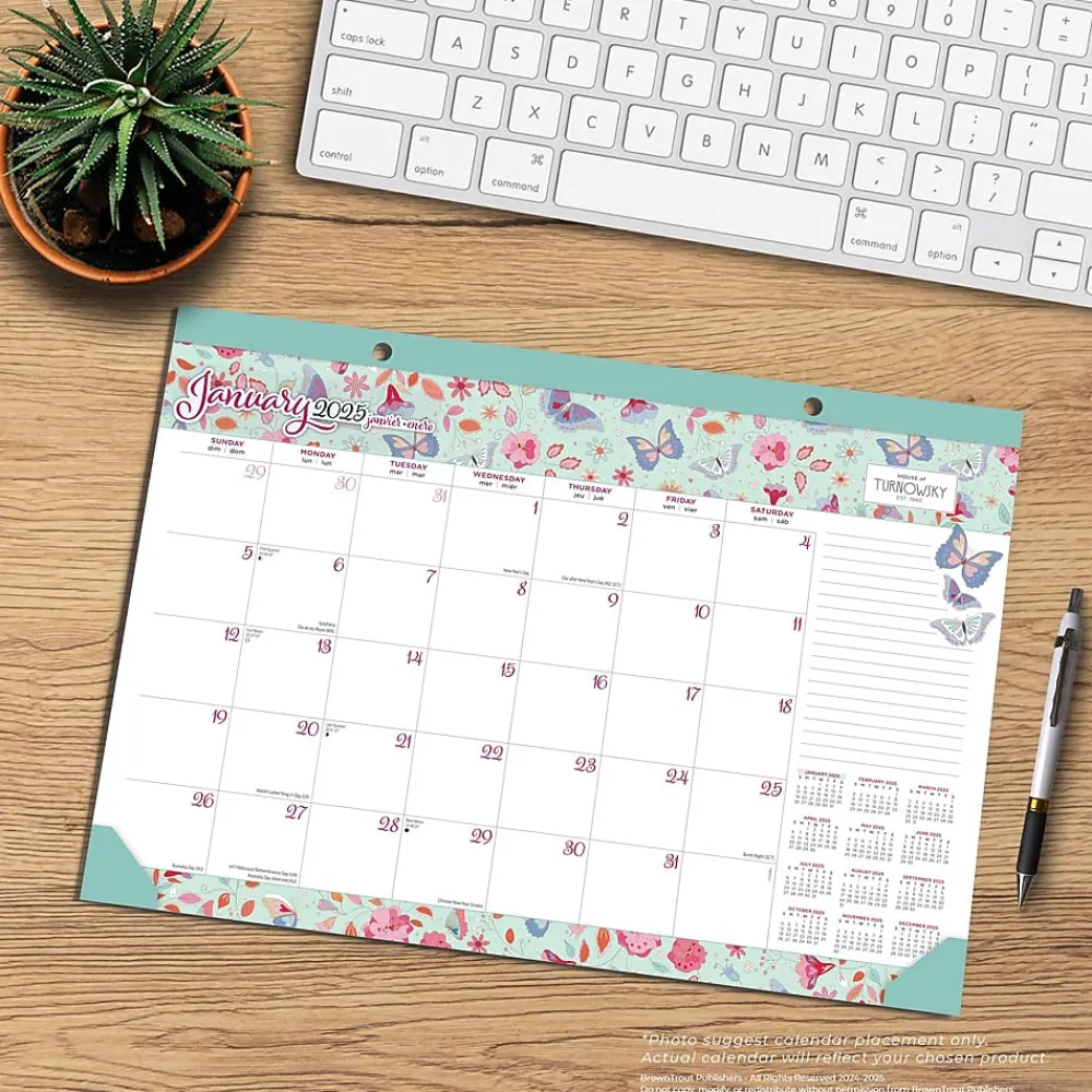 2025 Calendars|BrownTrout 2025 House of Turnowsky 17" x 12" Monthly Desk Pad Calendar (9781975481261)