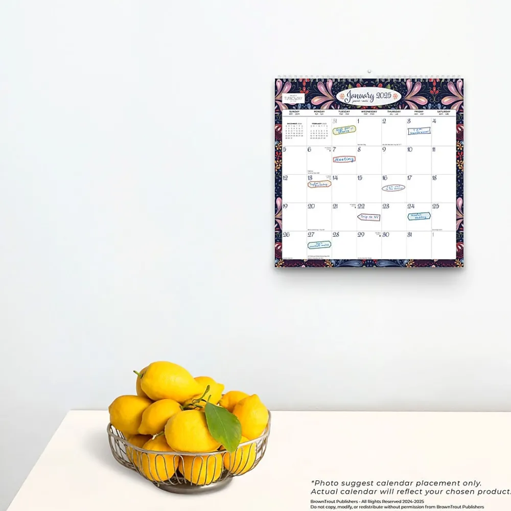 2025 Calendars|BrownTrout 2025 House of Turnowsky 12" x 12" Monthly Square Wire-O Wall Calendar, (9781975479947)
