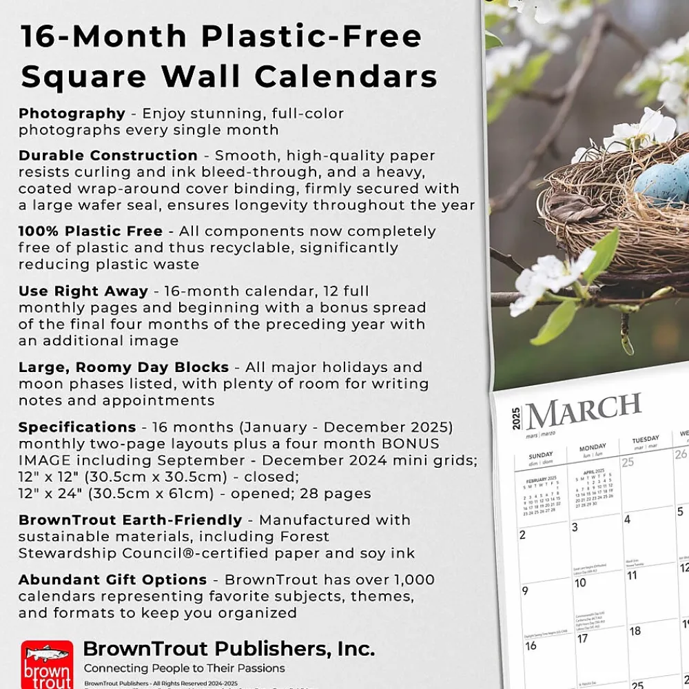 2025 Calendars|BrownTrout 2025 Inspiration 12" x 12" Monthly Wall Calendar (9781975477196)