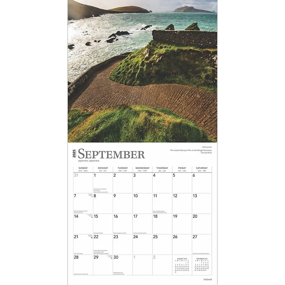 2025 Calendars|BrownTrout 2025 Ireland 12" x 24" Monthly Square Wall Calendar, (9781975477202)