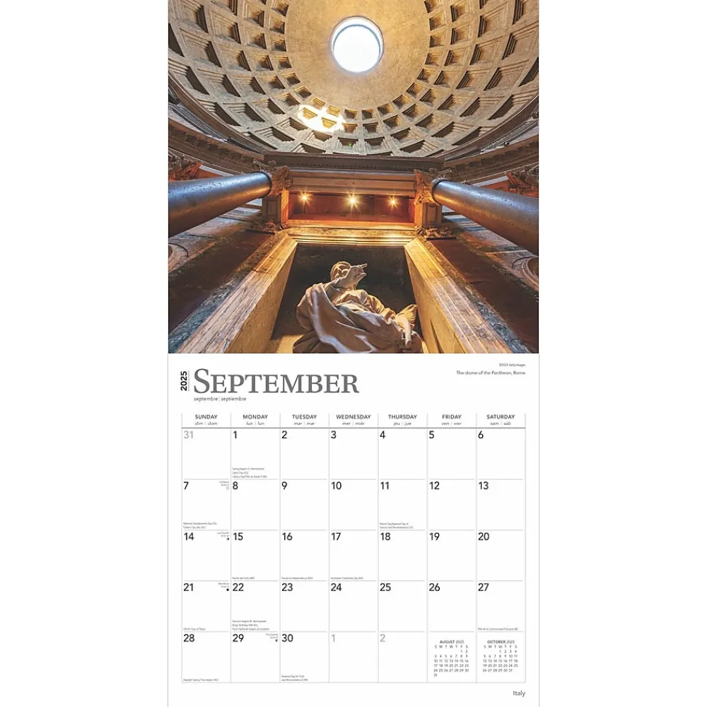 2025 Calendars|BrownTrout 2025 Italy 12" x 12" Monthly Wall Calendar (9781975477219)