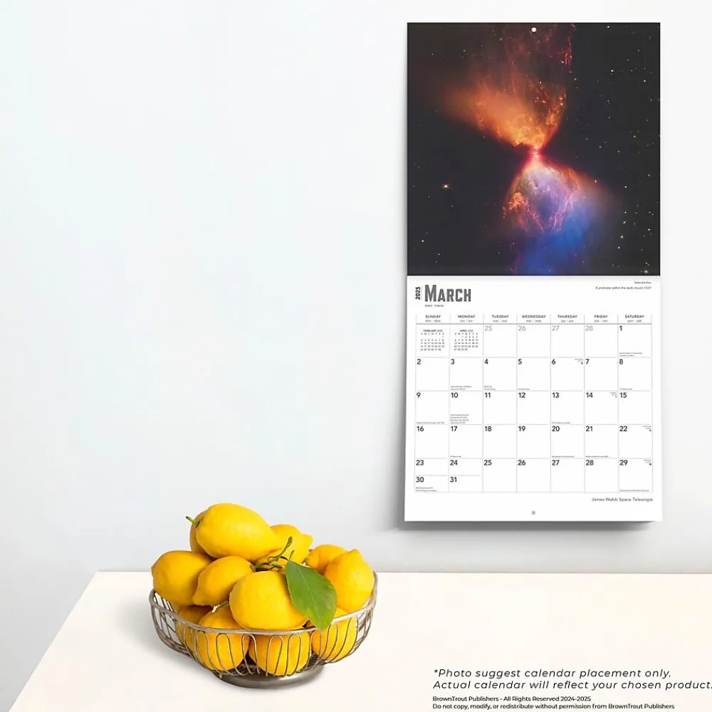2025 Calendars|BrownTrout 2025 James Webb Space Telescope 12" x 12" Monthly Wall Calendar (9781975476465)