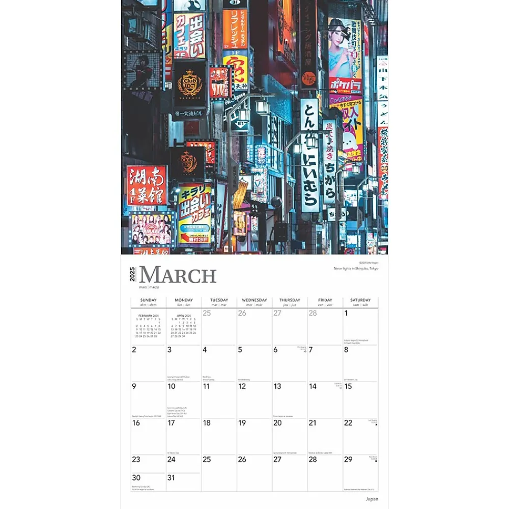 2025 Calendars|BrownTrout 2025 Japan 12" x 12" Monthly Wall Calendar (9781975477257)