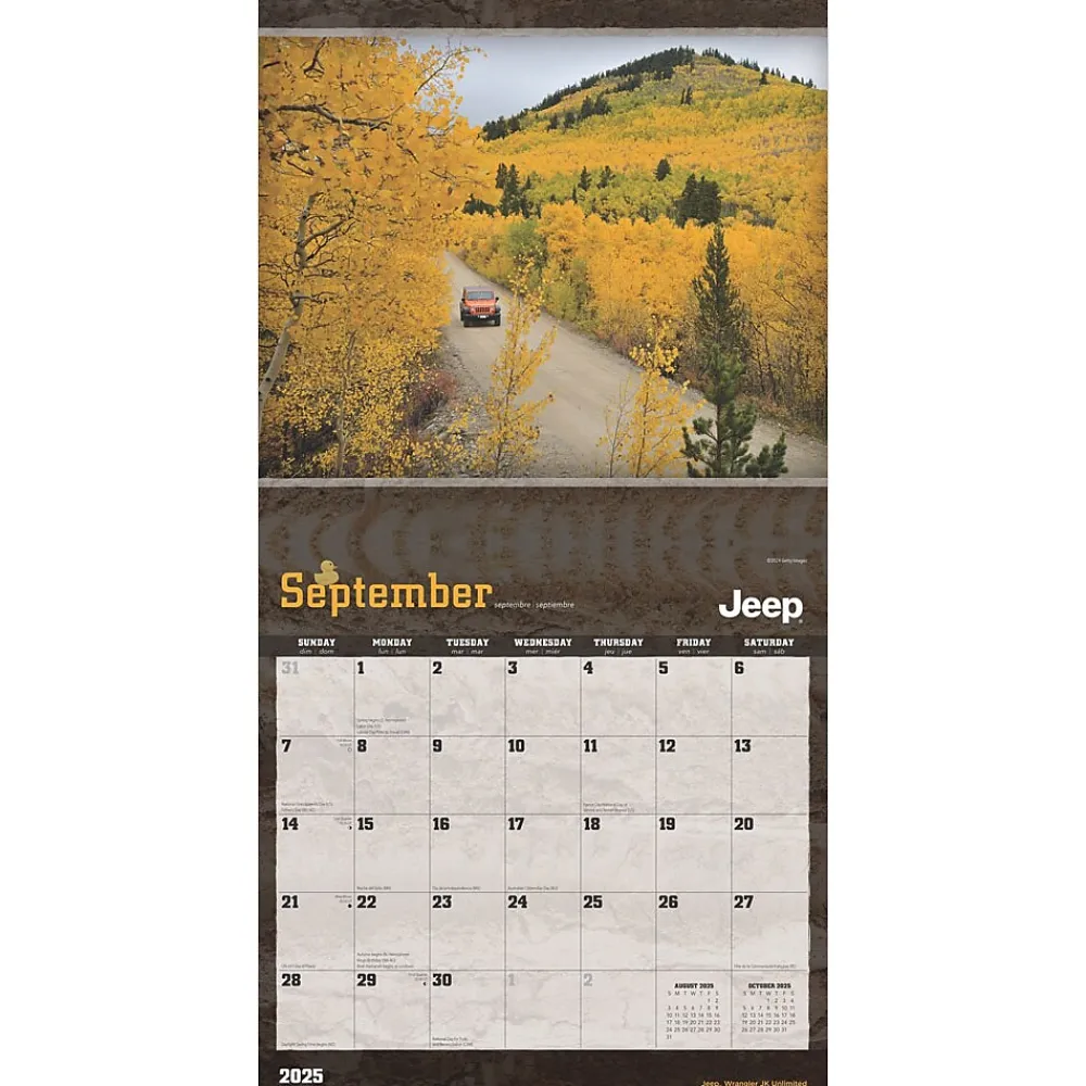 2025 Calendars|BrownTrout 2025 Jeep 12" x 12" Monthly Wall Calendar (9781975479794)