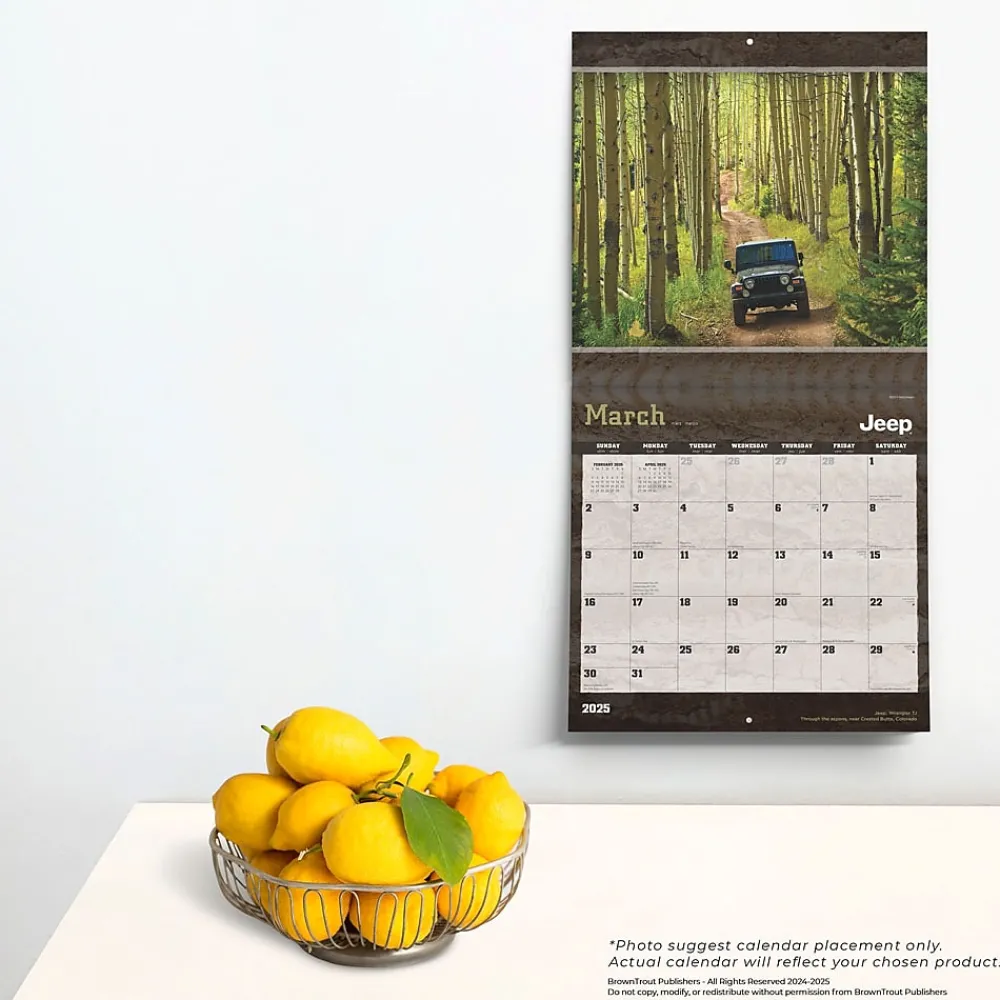 2025 Calendars|BrownTrout 2025 Jeep 12" x 12" Monthly Wall Calendar (9781975479794)