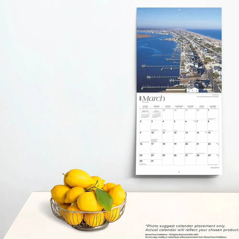 2025 Calendars|BrownTrout 2025 Jersey Shore 12" x 12" Monthly Wall Calendar (9781975474980)