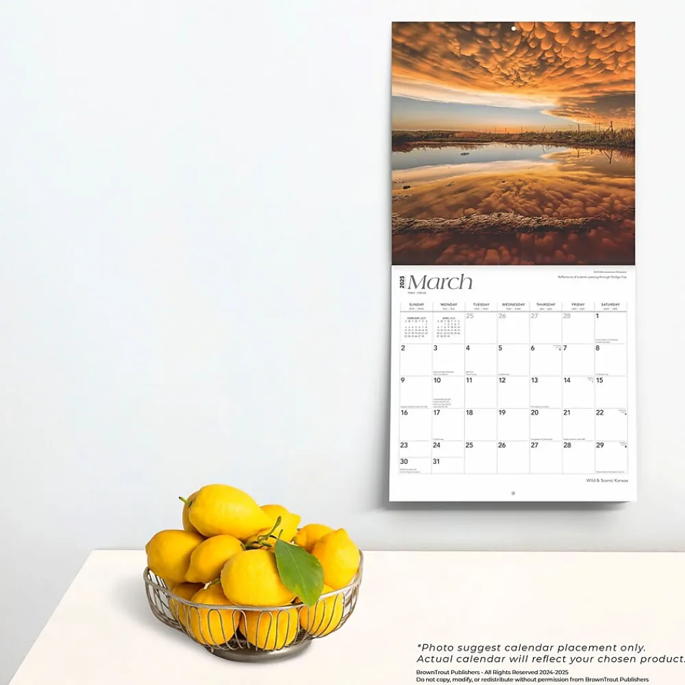 2025 Calendars|BrownTrout 2025 Kansas Wild & Scenic 12" x 12" Monthly Wall Calendar (9781975474997)