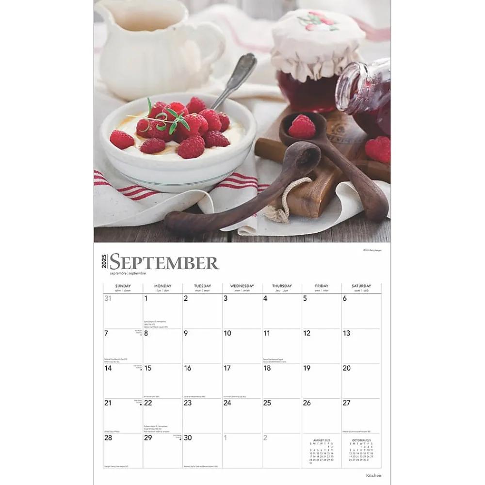 2025 Calendars|BrownTrout 2025 Kitchen 14" x 24" Monthly Deluxe Wall Calendar, (9781975473051)