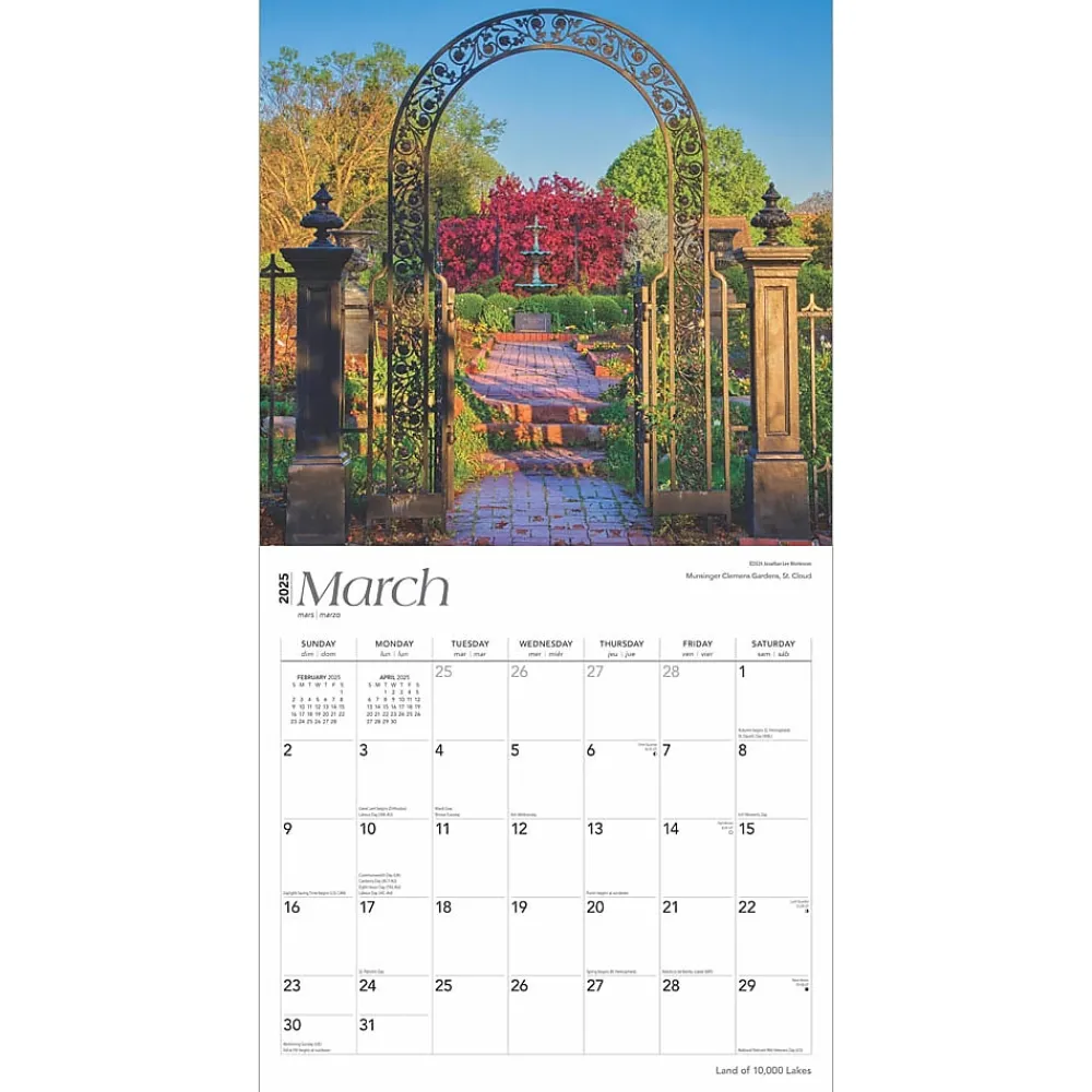 2025 Calendars|BrownTrout 2025 Land of 10000 Lakes Minnesota Places 12" x 24" Monthly Square Wall Calendar (9781975483005)