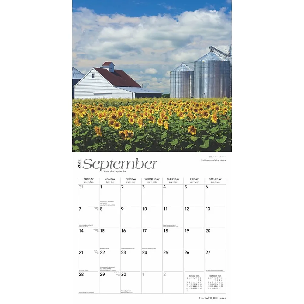 2025 Calendars|BrownTrout 2025 Land of 10000 Lakes Minnesota Places 12" x 24" Monthly Square Wall Calendar (9781975483005)
