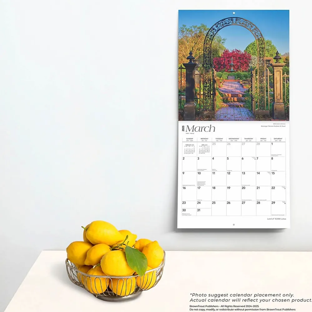 2025 Calendars|BrownTrout 2025 Land of 10000 Lakes Minnesota Places 12" x 24" Monthly Square Wall Calendar (9781975483005)