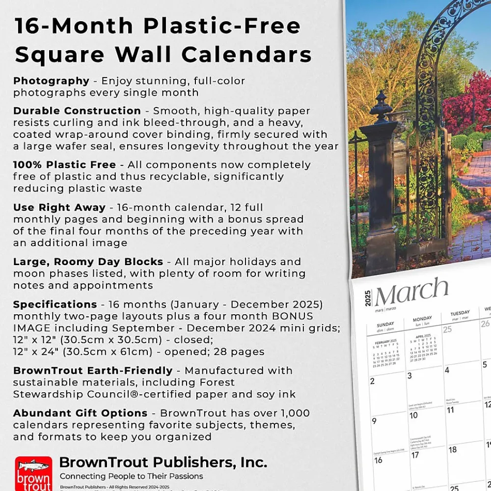 2025 Calendars|BrownTrout 2025 Land of 10000 Lakes Minnesota Places 12" x 24" Monthly Square Wall Calendar (9781975483005)