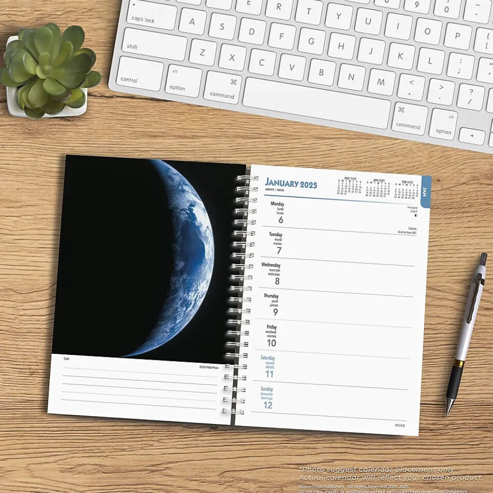 2025 Planners|BrownTrout 2025 NASA Explore the Universe 6" x 7.75" Weekly Planner, Paper Cover, Multicolored (9781975473280)