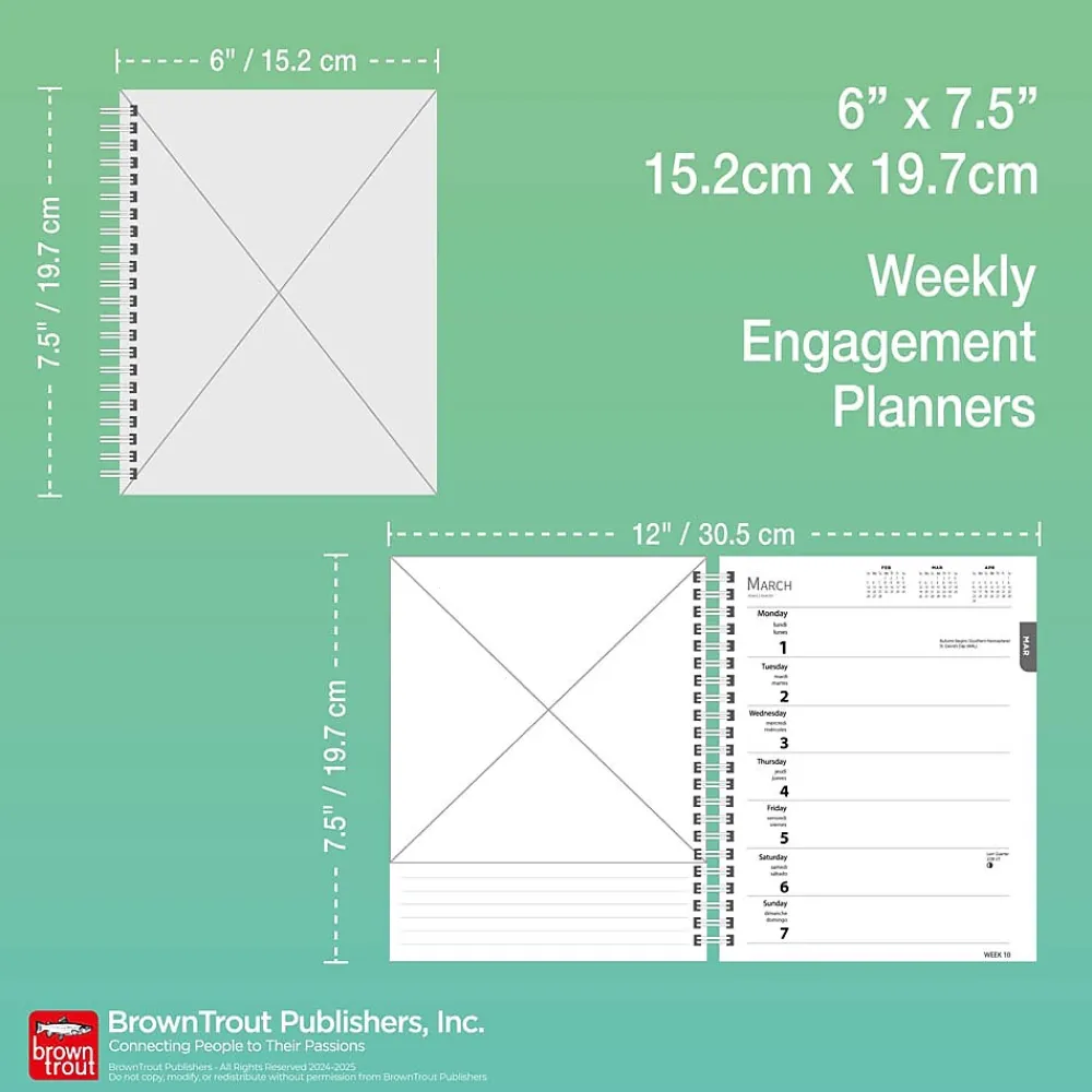 2025 Planners|BrownTrout 2025 NASA Explore the Universe 6" x 7.75" Weekly Planner, Paper Cover, Multicolored (9781975473280)