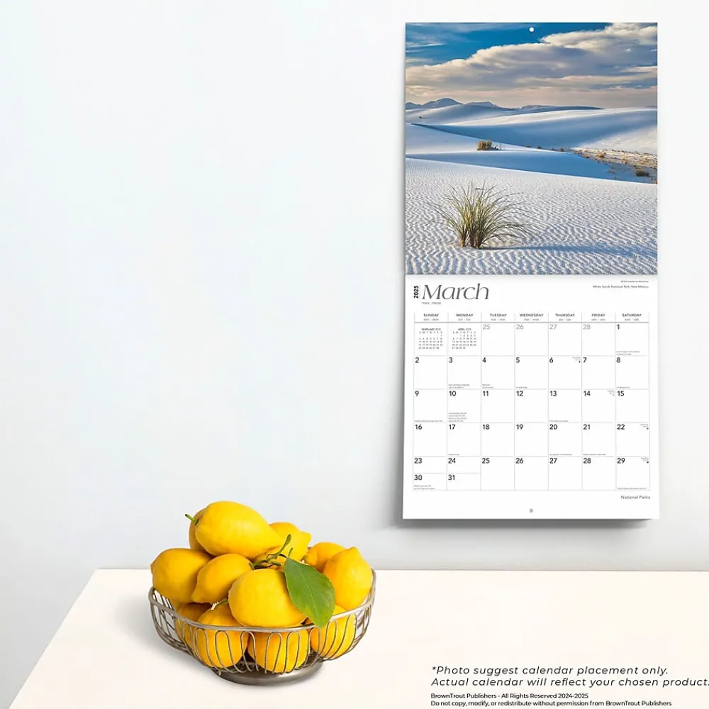 2025 Calendars|BrownTrout 2025 National Parks 12" x 12" Monthly Wall Calendar (9781975475345)