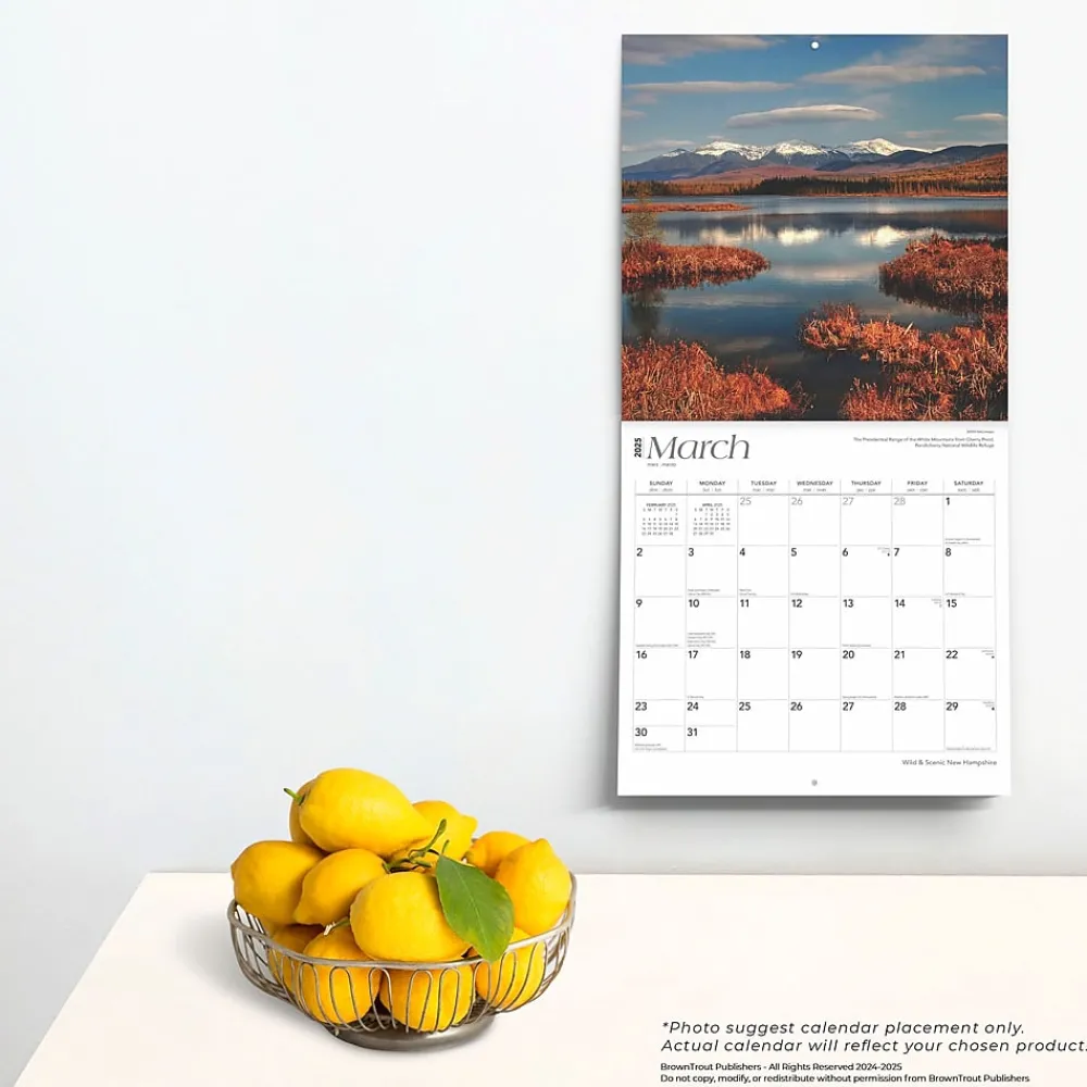 2025 Calendars|BrownTrout 2025 New Hampshire Wild & Scenic 12" x 12" Monthly Wall Calendar (9781975475383)