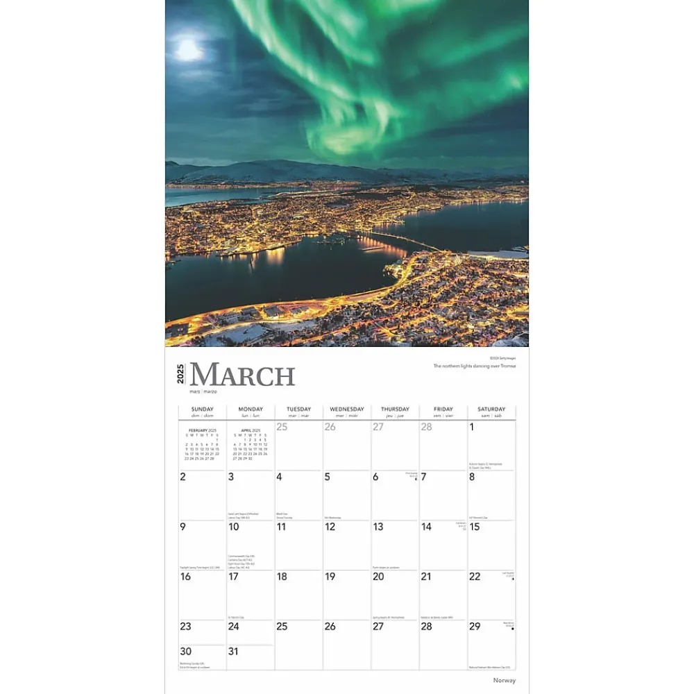 2025 Calendars|BrownTrout 2025 Norway 12" x 12" Monthly Wall Calendar (9781975476182)