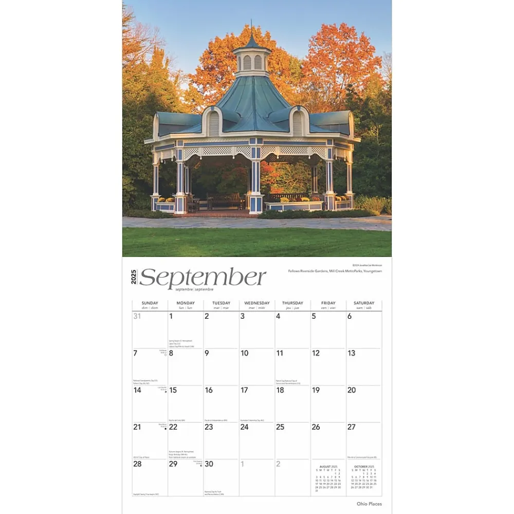2025 Calendars|BrownTrout 2025 Ohio Places 12" x 12" Monthly Wall Calendar (9781975475475)