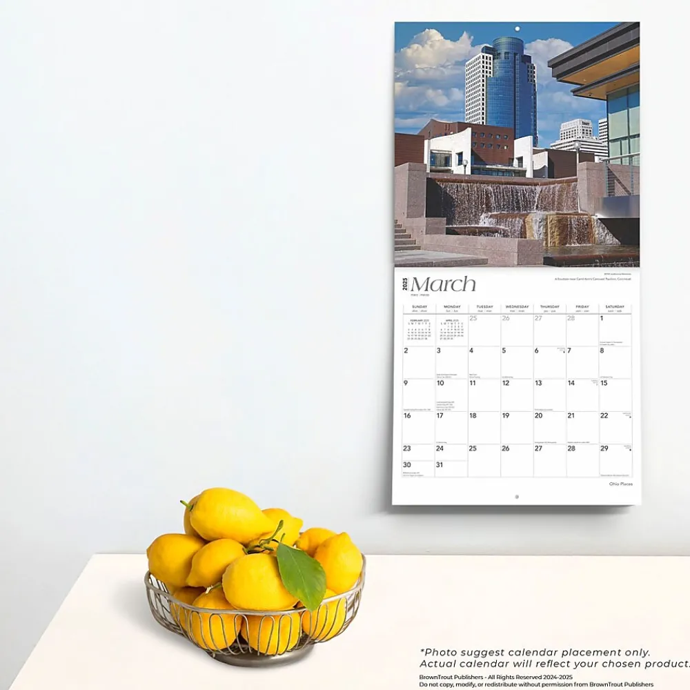 2025 Calendars|BrownTrout 2025 Ohio Places 12" x 12" Monthly Wall Calendar (9781975475475)