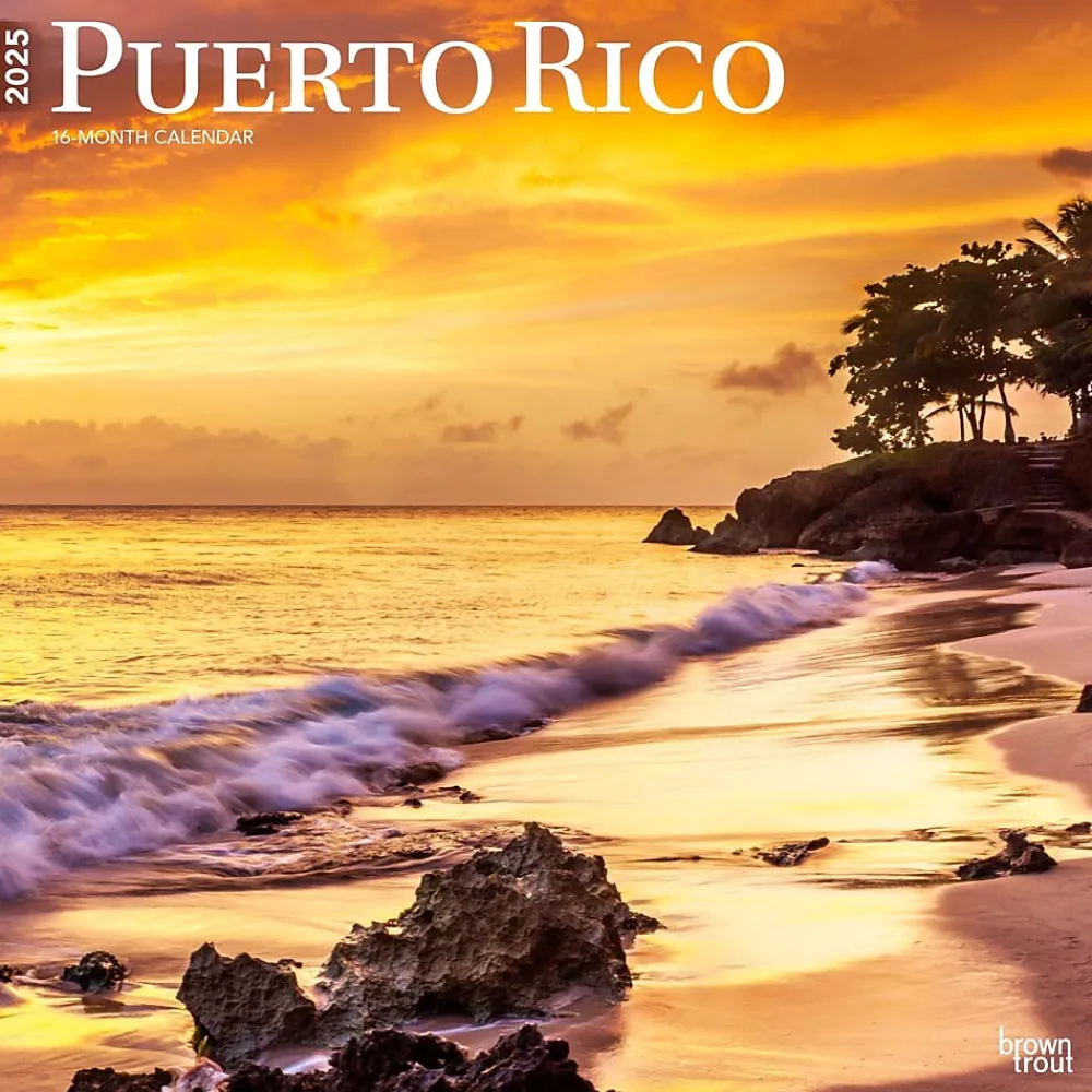 2025 Calendars|BrownTrout 2025 Puerto Rico 12" x 12" Monthly Wall Calendar (9781975475581)