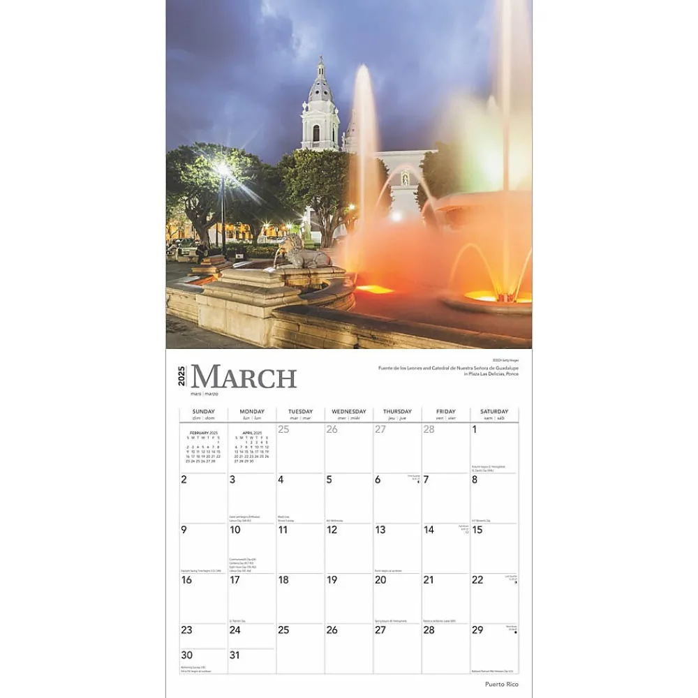 2025 Calendars|BrownTrout 2025 Puerto Rico 12" x 12" Monthly Wall Calendar (9781975475581)