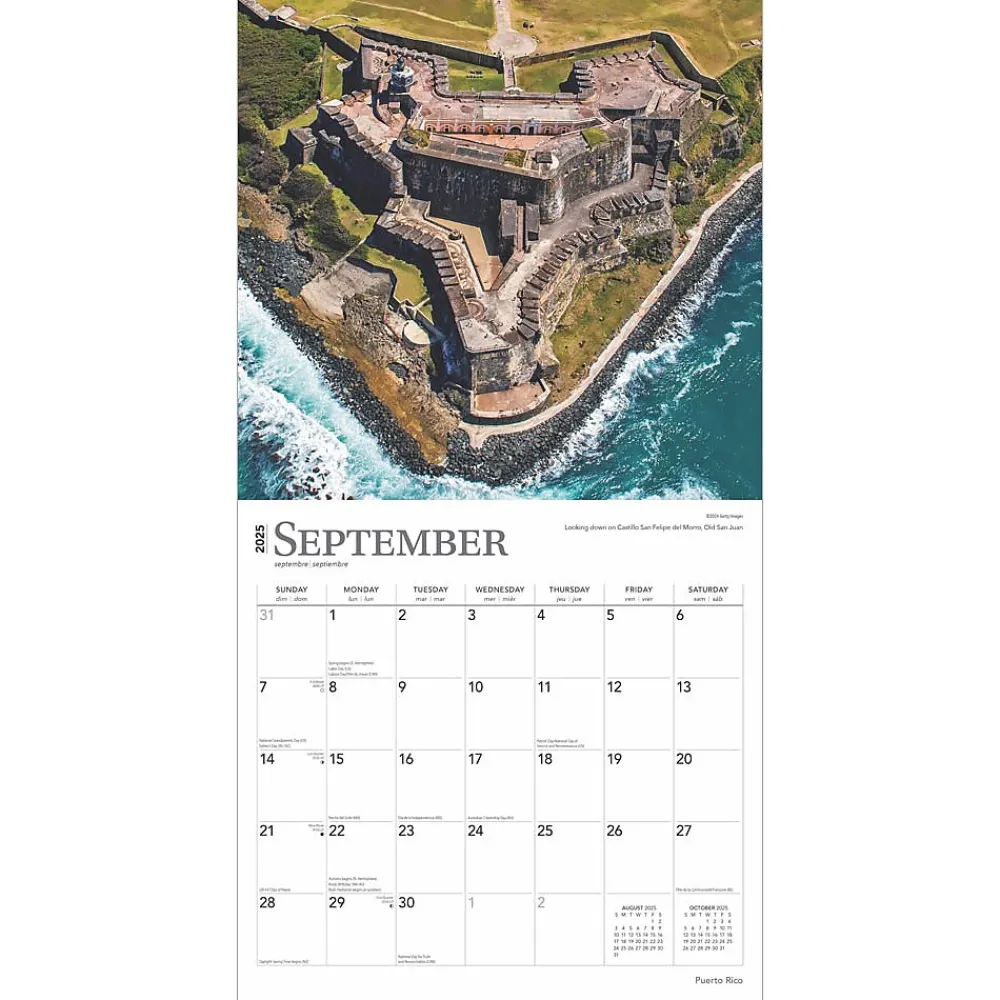2025 Calendars|BrownTrout 2025 Puerto Rico 12" x 12" Monthly Wall Calendar (9781975475581)