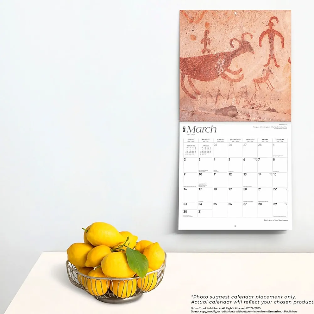 2025 Calendars|BrownTrout 2025 Rock Art of the Southwest 12" x 12" Monthly Wall Calendar (9781975476052)