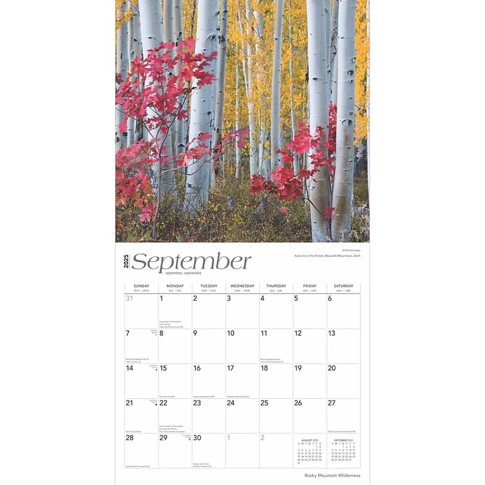 2025 Calendars|BrownTrout 2025 Rocky Mountain Wilderness 12" x 12" Monthly Wall Calendar (9781975475628)