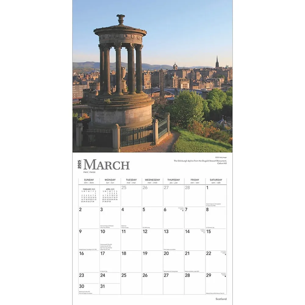 2025 Calendars|BrownTrout 2025 Scotland 12" x 12" Monthly Wall Calendar (9781975477691)
