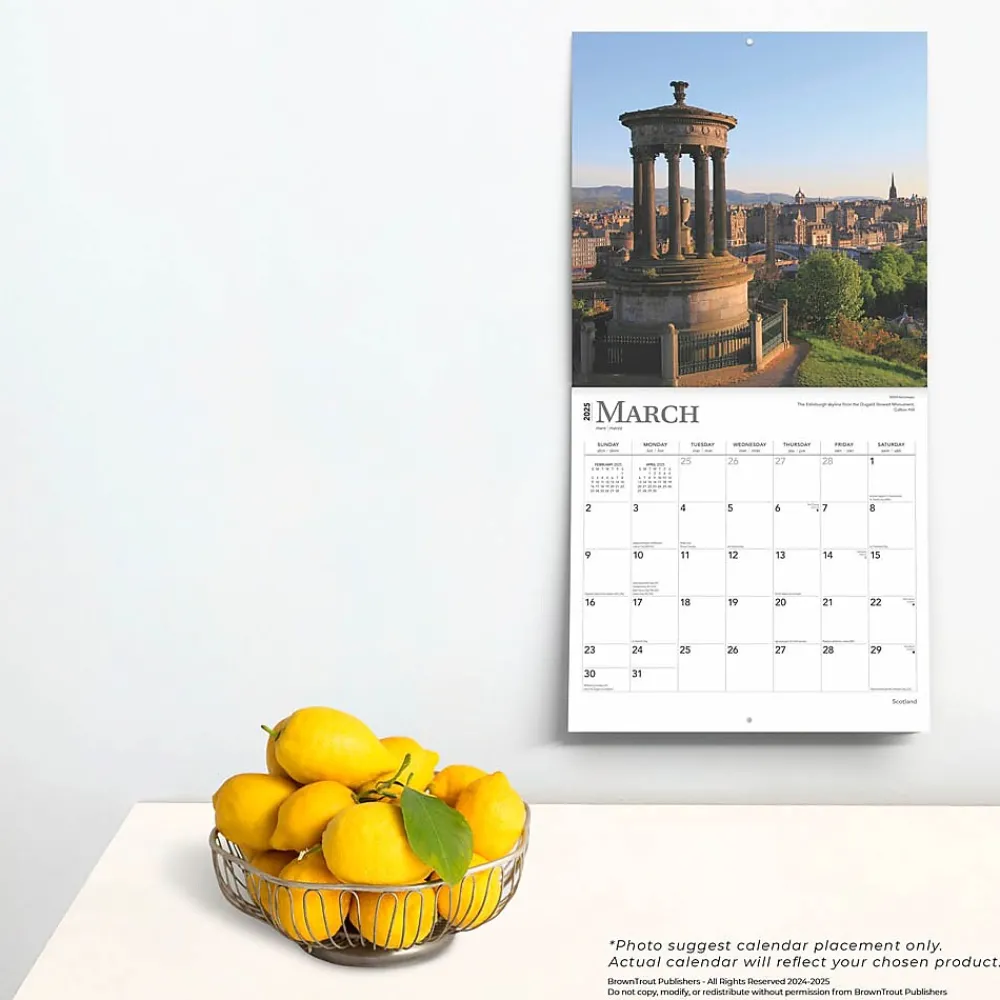 2025 Calendars|BrownTrout 2025 Scotland 12" x 12" Monthly Wall Calendar (9781975477691)